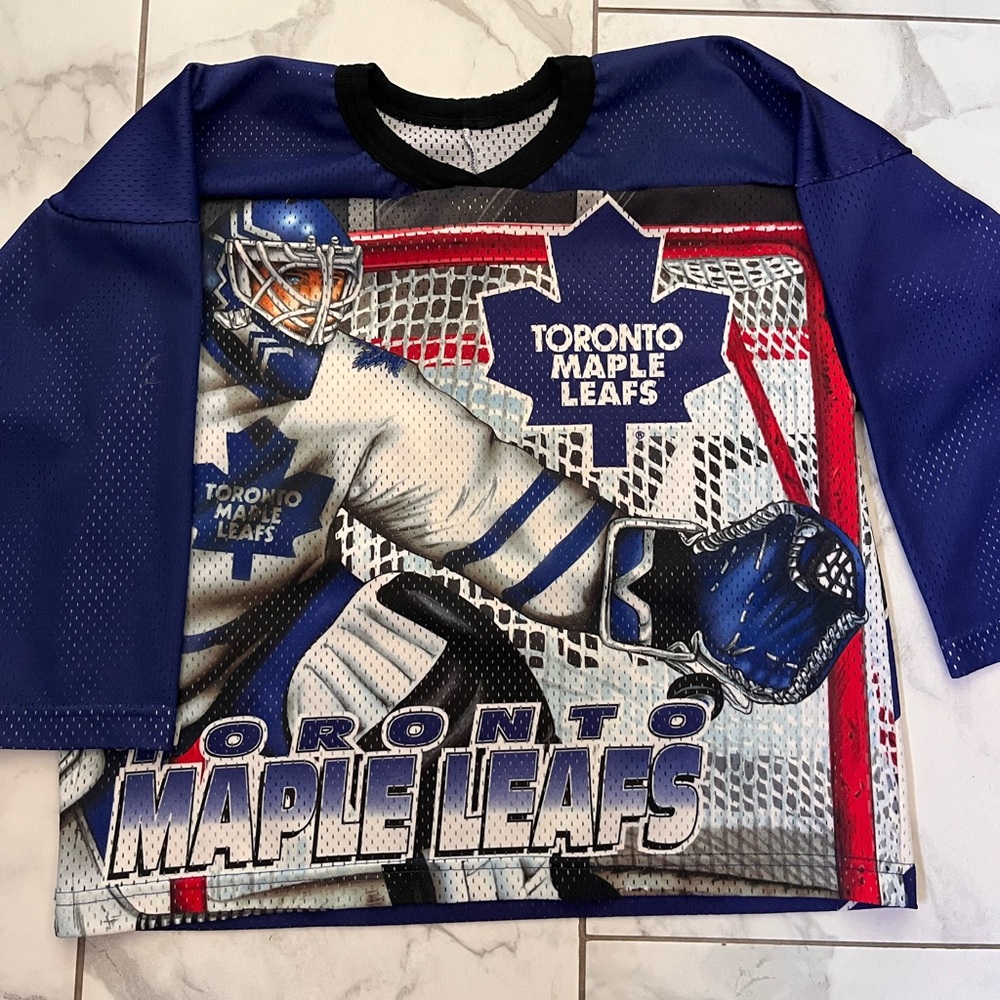 CCM Toronto Maple Leafs Blue White Kids Hockey Jersey Top